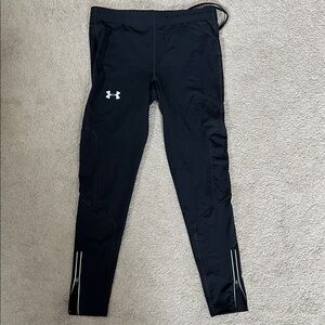 Under Armour black running leggings compression size XL heat gear